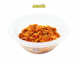 Капуста тушеная с сосисками